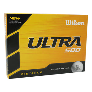 Wilson Ultra 500 Distance Golf Balls (12 Pack) - White