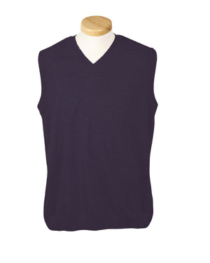 Devon & Jones Adult V-Neck Vest - Navy