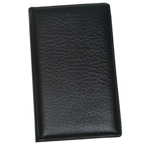 Leather Look Padfolio With Sticky Notes & Flags - Black