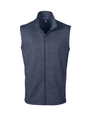 Devon & Jones Men's Newbury Mélange Fleece Vest - Navy Heather