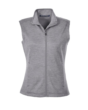 Devon & Jones Ladies' Newbury Mélange Fleece Vest - Dark Grey Heathr