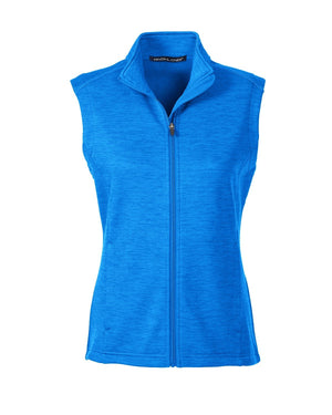 Devon & Jones Ladies' Newbury Mélange Fleece Vest - French Blue Hthr