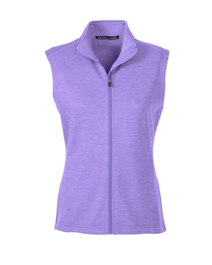 Devon & Jones Ladies' Newbury Mélange Fleece Vest - Grape Heather