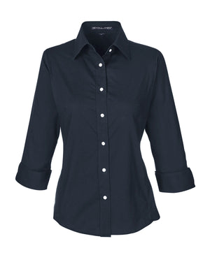 Devon & Jones Ladies' Perfect Fit™ Three-Quarter Sleeve Stretch Poplin Blouse