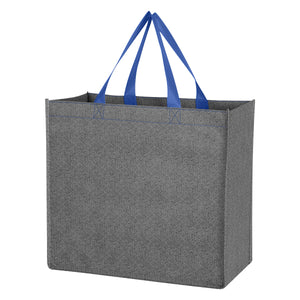 Non-Woven Cody Tote Bag - Gray With Blue