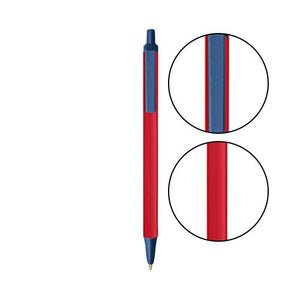 Red BIC® Clic Stic® Pen - Red With Metallic Dark Blue