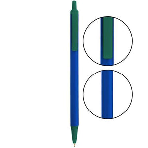 Cobalt BIC® Clic Stic® Pen - Cobalt With Forest Green