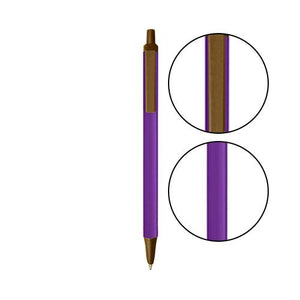 Purple BIC® Clic Stic® Pen - Purple With Metallic Brown