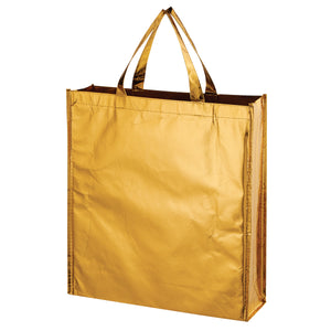 Metallic Non-Woven Shopper Tote Bag - Metallic Gold