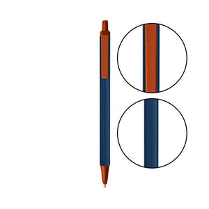 Metallic Dark Blue BIC® Clic Stic® Pen - Metallic Dark Blue With Metallic Orange