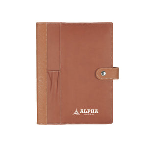 Faux Leather 7" x 10" Notebook - Tan