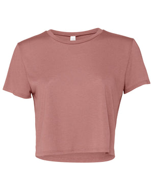 Ladies' Flowy Cropped T-Shirt - Mauve