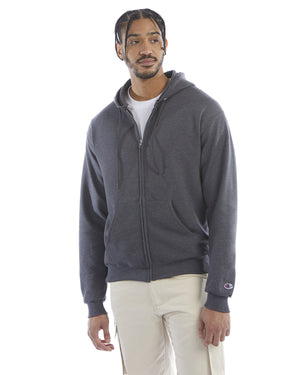 Adult Powerblend® Full-Zip Hooded Sweatshirt - Back