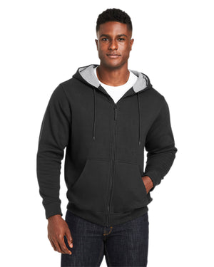 Harriton Men's Tall ClimaBloc™ Lined Heavyweight Hooded Sweatshirt - Front