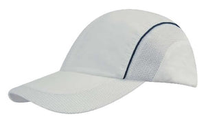 4 Panel Sports Cap with Mesh Inserts - Custom Embroidered