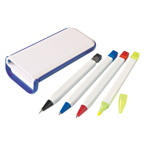4-In-1 Writing Set - White With Blue