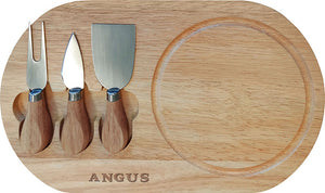 Large Bamboo Cheeseboard With Utensils