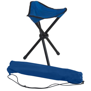 Folding Tripod Stool With Carrying Bag - Royal Blue