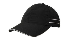 Microfibre Sports Cap Piping-Sand - Custom Embroidered