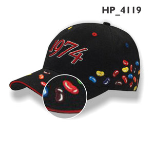 6 Panel BHC Embroidered Jelly Bean Cap - Custom Embroidered