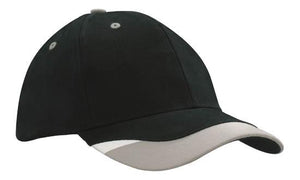 6 Panel BHC Cap with Peak Indent & Print - Custom Embroidered