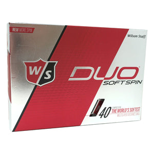 W/S Duo Soft Spin Golf Balls in Red Box (12 Pack) - White