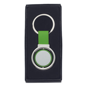 Circular Metal Spinner Key Tag