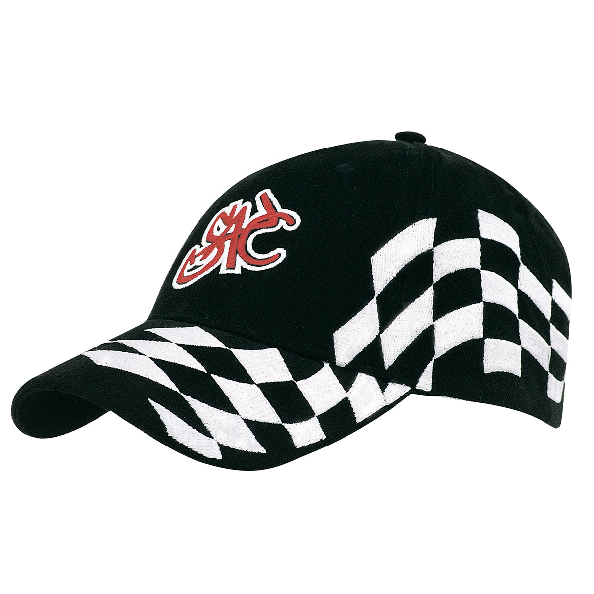 6 Panel HBC Chequered Flag Cap - Custom Embroidered