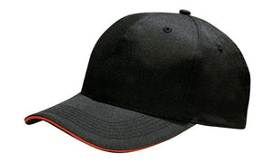 6 Panel Cap Breathable P-Twill with Sandwich - Custom Embroidered