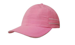 Microfibre Sports Cap Piping-Sand - Custom Embroidered