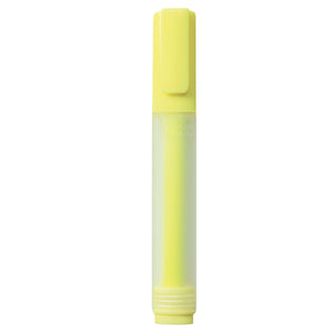 Rectangular Highlighter With Frosted Barrel And Yellow Chisel Tip - Yellow