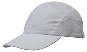 4 Panel Sports Cap Brush Reg Cotton - Custom Embroidered -