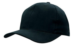 6 Panel Brushed Cotton Twill Cap - custom embroidered