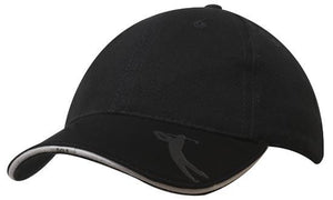 6 Panel BHC Golf Cap Embossed Peak - Custom Embroidered