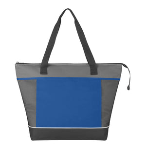 Mega Shopping Kooler Tote Bag (Royal Blue With Gray)