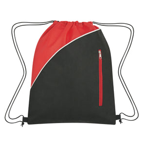 Non-Woven Drawstring Pack With Front Zipper