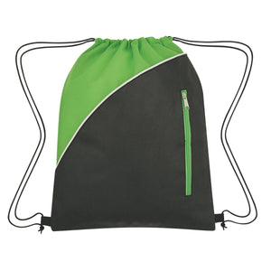 Non-Woven Drawstring Pack With Front Zipper