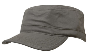 Brushed Sports Twill Military Cap - Custom Embroidered